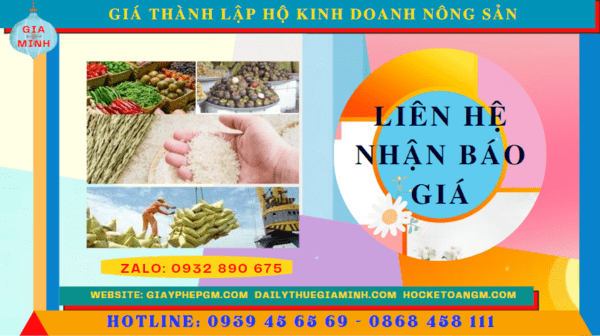 Thành lập hộ kinh doanh nông sản tại bến tre 11 Chi phí thành lập hộ kinh doanh nông sản tại Bến Tre