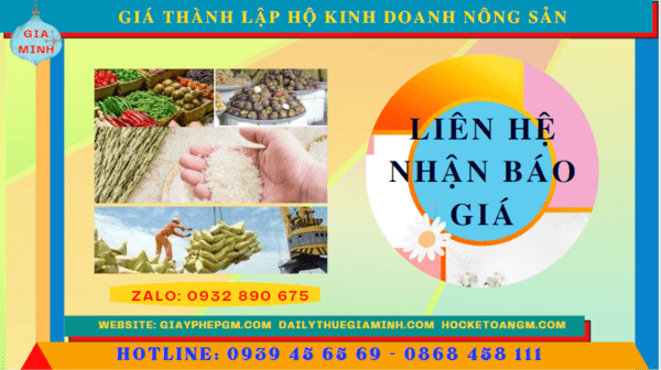 Thành lập hộ kinh doanh nông sản tại Cà Mau 11 Chi phí thành lập hộ kinh doanh nông sản tại Cà Mau