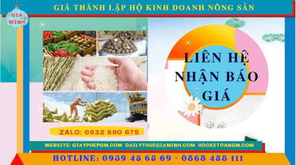 Thành lập hộ kinh doanh nông sản tại đồng tháp 11 Chi phí thành lập hộ kinh doanh nông sản tại Đồng Tháp