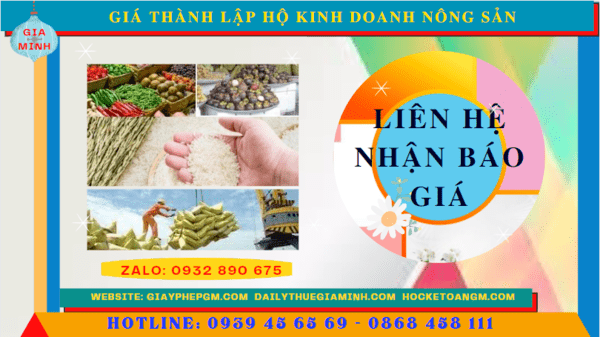 Thành lập hộ kinh doanh nông sản tại gia lai 11 Chi phí thành lập hộ kinh doanh nông sản tại Gia Lai