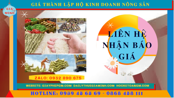 Thành lập hộ kinh doanh nông sản tại Hà Tĩnh 11 Chi phí thành lập hộ kinh doanh nông sản tại Hà Tĩnh