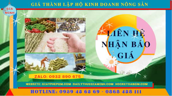 Thành lập hộ kinh doanh nông sản tại Khánh Hoà 11 Chi phí thành lập hộ kinh doanh nông sản tại Khánh Hòa