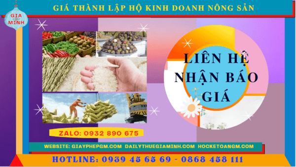 Thành lập hộ kinh doanh nông sản tại kiên giang 11 Chi phí thành lập hộ kinh doanh nông sản tại Kiên Giang