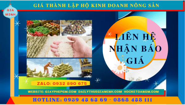 Thành lập hộ kinh doanh nông sản tại Nghệ An 11 Chi phí thành lập hộ kinh doanh nông sản tại Nghệ An