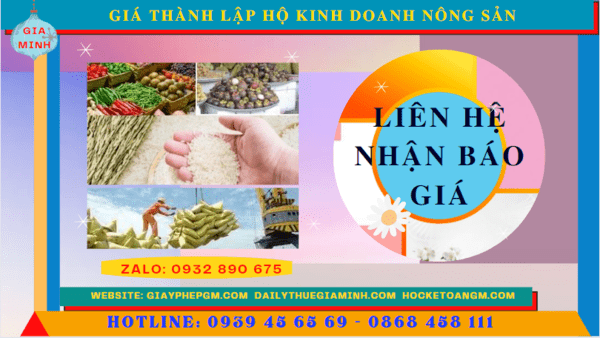 Thành lập hộ kinh doanh nông sản tại Ninh Thuận 11 Chi phí thành lập hộ kinh doanh nông sản tại Ninh Thuận