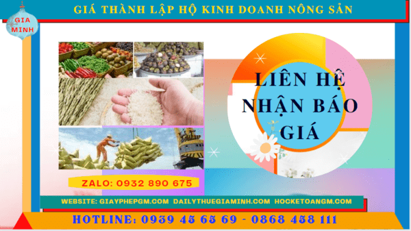 Thành lập hộ kinh doanh nông sản tại Phú Yên 11 Chi phí thành lập hộ kinh doanh nông sản tại Phú Yên