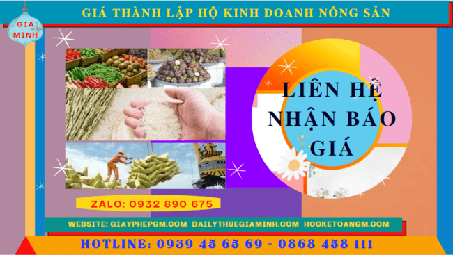 Thành lập hộ kinh doanh nông sản tại Quảng Nam 11 Chi phí thành lập hộ kinh doanh nông sản tại Quảng Nam