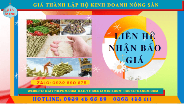Thành lập hộ kinh doanh nông sản tại Quảng Trị 11 Chi phí thành lập hộ kinh doanh nông sản tại Quảng Trị