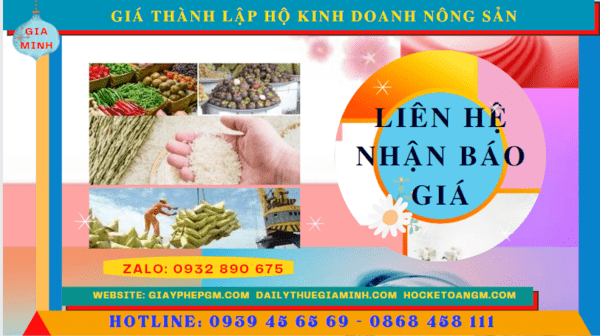 Chi phí thành lập hộ kinh doanh nông sản tại Thành Phố Hà Nội