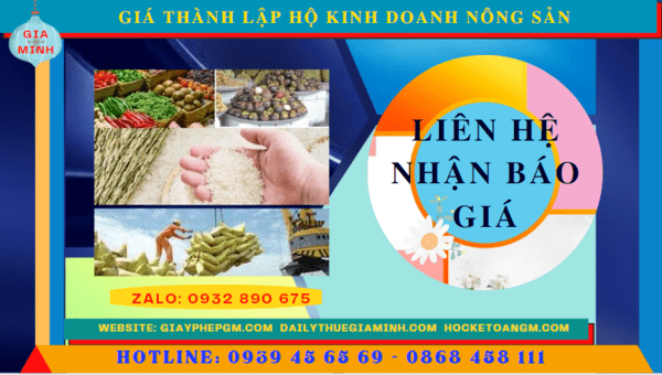 Thành lập hộ kinh doanh nông sản tại tiền giang 11 Chi phí thành lập hộ kinh doanh nông sản tại Tiền Giang