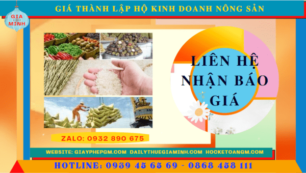 THÀNH LẬP HỘ KINH DOANH NÔNG SẢN TẠI TP HẢI PHÒNG 11 Chi phí thành lập hộ kinh doanh nông sản tại TP Hải Phòng