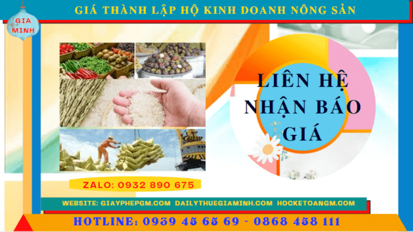 Thành lập hộ kinh doanh nông sản tại trà vinh 11 Chi phí thành lập hộ kinh doanh nông sản tại Trà Vinh