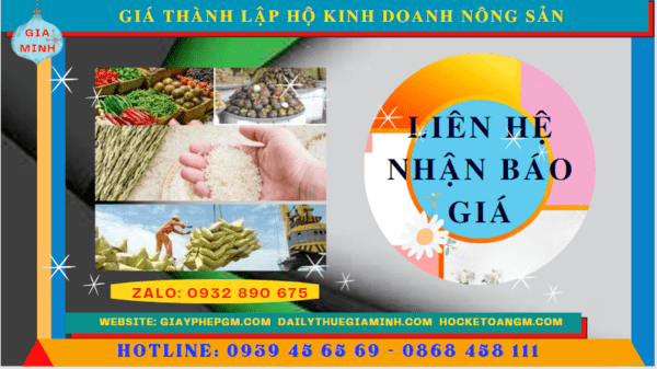 Thành lập hộ kinh doanh nông sản tại vũng tàu 11 Chi phí thành lập hộ kinh doanh nông sản tại Vũng Tàu