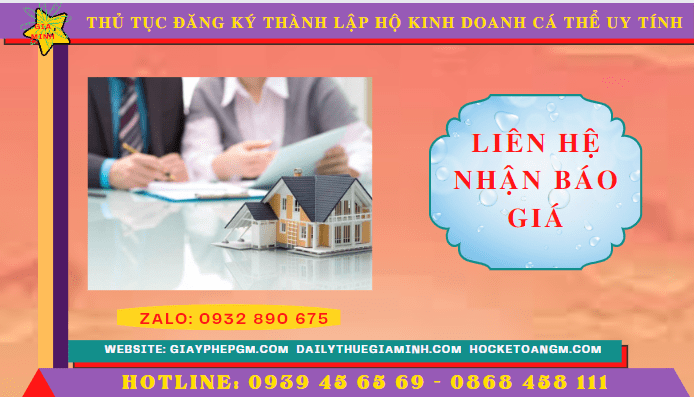 THỦ TỤC ĐĂNG KÝ THÀNH LẬP HỘ KINH DOANH CÁ THỂ TẠI BẮC KẠN UY TÍN 5 Chi phí thành lập hộ kinh doanh trọn gói tại Bắc Kạn