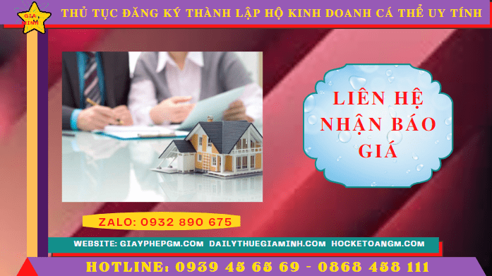 THỦ TỤC ĐĂNG KÝ THÀNH LẬP HỘ KINH DOANH CÁ THỂ TẠI HÀ GIANG UY TÍN 5 Chi phí thành lập hộ kinh doanh trọn gói tại Hà Giang