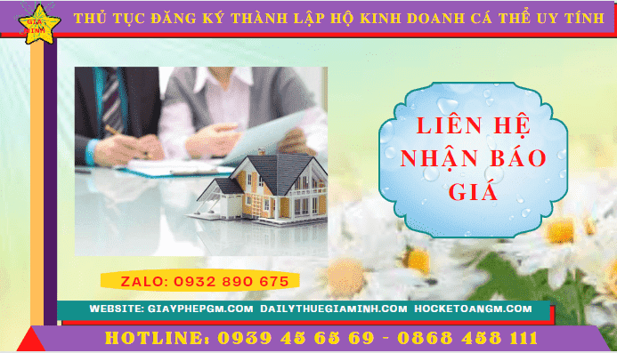 THỦ TỤC ĐĂNG KÝ THÀNH LẬP HỘ KINH DOANH CÁ THỂ TẠI LONG AN UY TÍN 5 Chi phí thành lập hộ kinh doanh trọn gói tại Long An