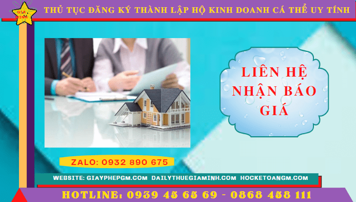 THỦ TỤC ĐĂNG KÝ THÀNH LẬP HỘ KINH DOANH CÁ THỂ TẠI NAM ĐỊNH UY TÍN 5 Chi phí thành lập hộ kinh doanh trọn gói tại Nam Định