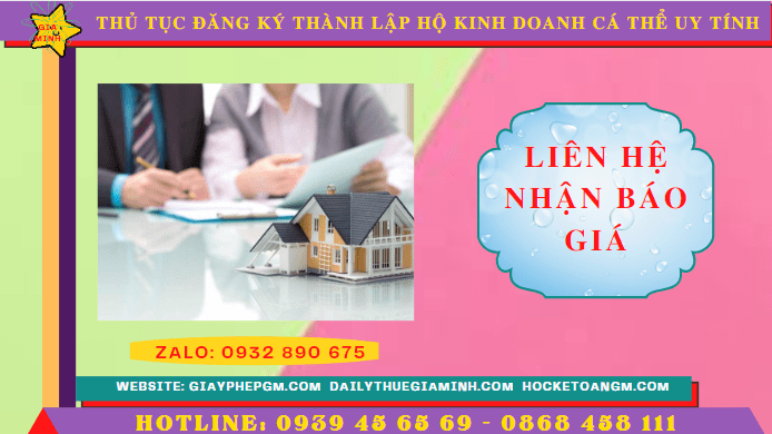 THỦ TỤC ĐĂNG KÝ THÀNH LẬP HỘ KINH DOANH CÁ THỂ TẠI THÁI BÌNH UY TÍN 5 Chi phí thành lập hộ kinh doanh trọn gói tại Thái Bình