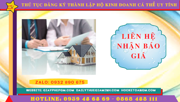 Chi phí thành lập hộ kinh doanh trọn gói tại Thành Phố Hà Nội