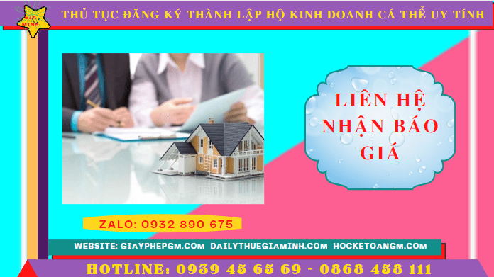THỦ TỤC ĐĂNG KÝ THÀNH LẬP HỘ KINH DOANH CÁ THỂ TẠI THỪA THIÊN HUẾ UY TÍN 5 Chi phí thành lập hộ kinh doanh trọn gói tại Thừa Thiên Huế