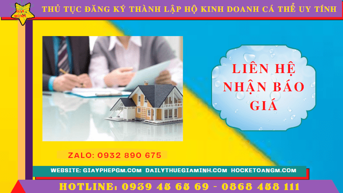 THỦ TỤC ĐĂNG KÝ THÀNH LẬP HỘ KINH DOANH CÁ THỂ TẠI TP HƯNG YÊN UY TÍN 5 Chi phí thành lập hộ kinh doanh trọn gói tại TP Hưng Yên