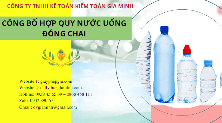 Công bố hợp quy nước uống đóng chai 6 Chứng nhận hợp quy nước uống đóng chai