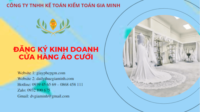 Đăng ký kinh doanh cửa hàng áo cưới tại bắc giang 6 Đăng ký giấy phép kinh doanh cửa hàng áo cưới tại Bắc Giang