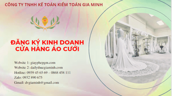 Đăng ký giấy phép kinh doanh cửa hàng áo cưới tại Bình Định