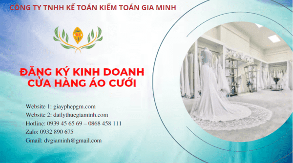 Đăng ký kinh doanh cửa hàng áo cưới tại Bình Thuận 6 Đăng ký giấy phép kinh doanh cửa hàng áo cưới tại Bình Thuận