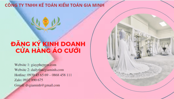 Đăng ký giấy phép kinh doanh cửa hàng áo cưới tại Cao Bằng