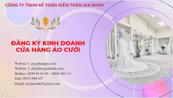 Đăng ký giấy phép kinh doanh cửa hàng áo cưới tại ĐIện Biên