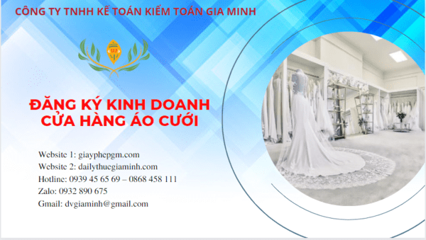 Đăng ký giấy phép kinh doanh cửa hàng áo cưới tại Đồng Nai