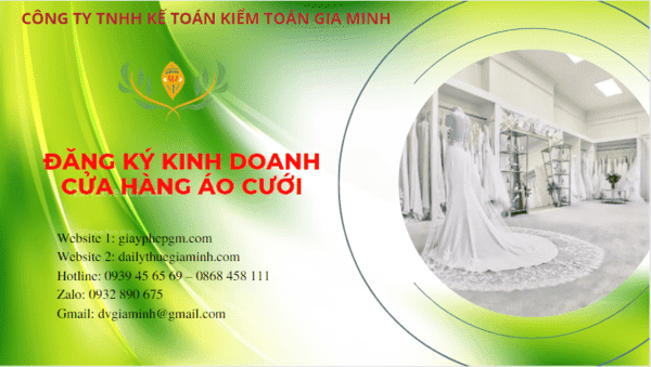 Đăng ký kinh doanh cửa hành áo cưới tại Hưng Yên 6 Đăng ký giấy phép kinh doanh cửa hàng áo cưới tại Hưng Yên