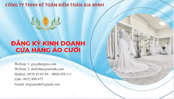 Đăng ký giấy phép kinh doanh cửa hàng áo cưới tại Nam Định