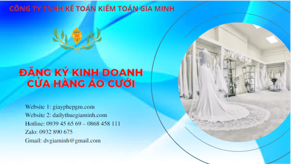 Đăng ký giấy phép kinh doanh cửa hàng áo cưới tại Ninh Thuận