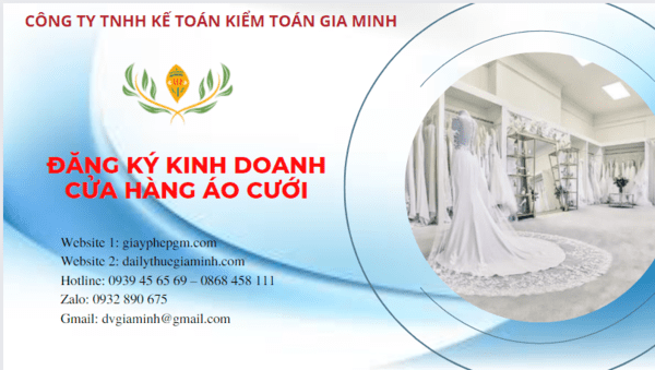 Đăng ký giấy phép kinh doanh cửa hàng áo cưới tại Quảng Nam