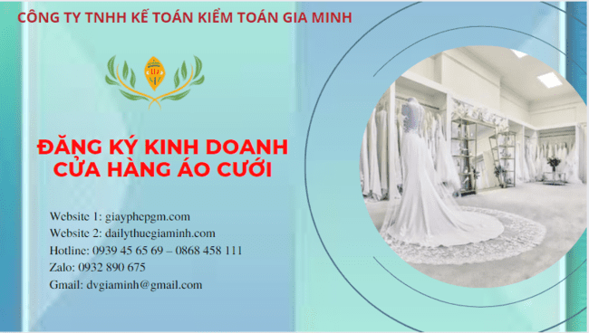 Đăng ký kinh doanh cửa hàng áo cưới tại thái bình 6 Đăng ký giấy phép kinh doanh cửa hàng áo cưới tại Thái Bình