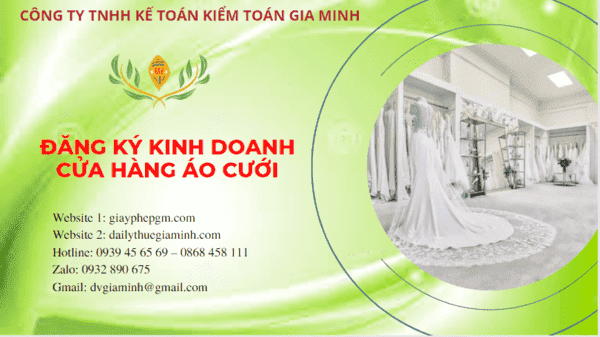 Đăng ký giấy phép kinh doanh cửa hàng áo cưới tại Thanh Hóa