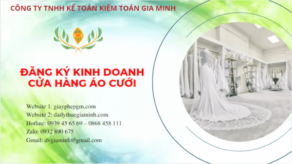 Đăng ký giấy phép kinh doanh cửa hàng áo cưới tại Thành Phố Hải Phòng