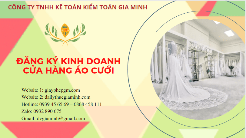 Kinh nghiệm đăng ký kinh doanh cửa hàng áo cưới tại Thành Phố Huế 6 Đăng ký giấy phép kinh doanh cửa hàng áo cưới tại Thành Phố Huế
