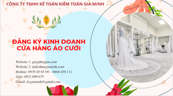 Đăng ký giấy phép kinh doanh cửa hàng áo cưới tại TP Cần Thơ
