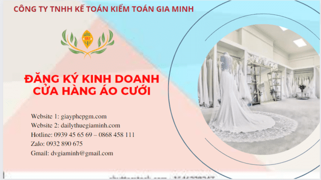 ĐĂNG KÝ KINH DOANH CỬA HÀNG ÁO CƯỚI TẠI TP HẢI PHÒNG 6 Đăng ký giấy phép kinh doanh cửa hàng áo cưới tại TP Hải Phòng