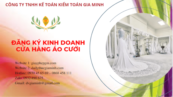 Đăng ký kinh doanh cửa hàng áo cưới tại vĩnh phúc 6 Đăng ký giấy phép kinh doanh cửa hàng áo cưới tại Vĩnh Phúc