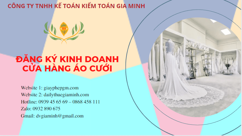 Đăng ký giấy phép kinh doanh cửa hàng áo cưới tại Yên Bái