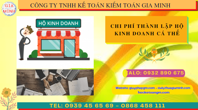 CHI PHÍ THÀNH LẬP HỘ KINH DOANH CÁ THỂ TRỌN GÓI TẠI THÁI NGUYÊN 4 Dịch vụ đăng ký giấy phép kinh doanh hộ kinh doanh tại Thái Nguyên