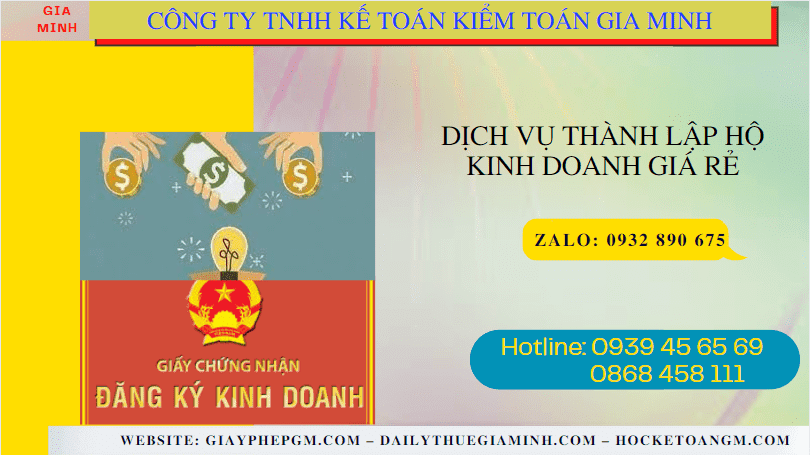 Dịch vụ đăng ký hộ kinh doanh giá rẻ tại Cà Mau