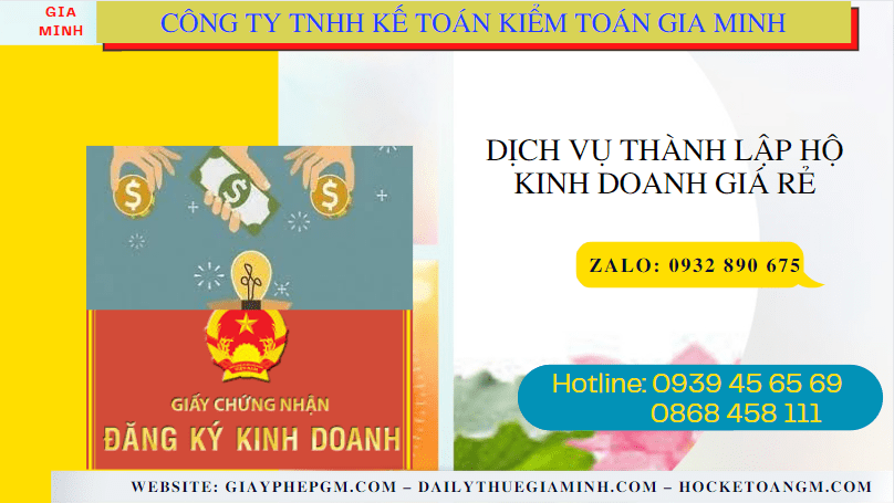 Dịch vụ đăng ký hộ kinh doanh giá rẻ tại Thành Phố Hà Nội