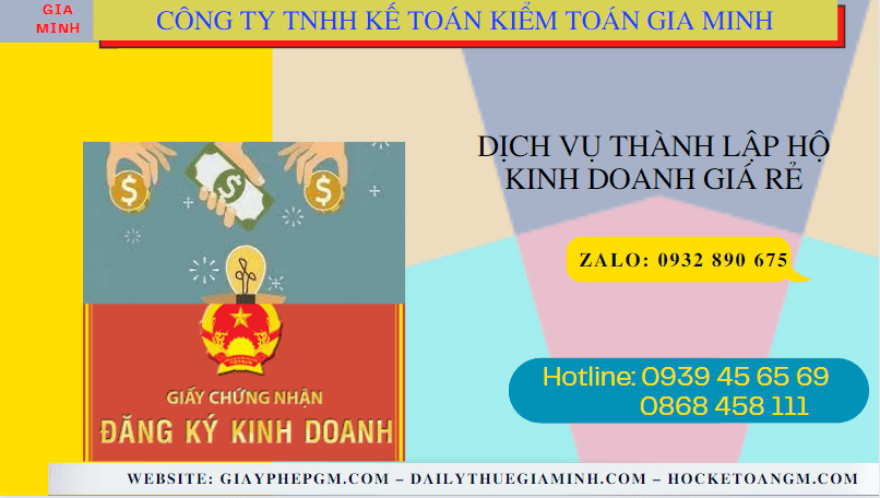 Dịch vụ đăng ký hộ kinh doanh giá rẻ tại Thành phố Phủ Lý