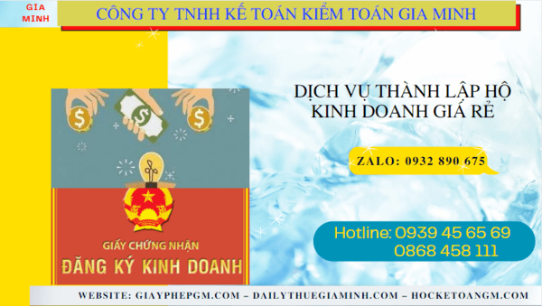 Dịch vụ đăng ký hộ kinh doanh giá rẻ tại TP Hồ Chí Minh