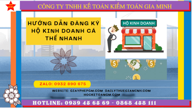 HƯỚNG DẪN ĐĂNG KÝ HỘ KINH DOANH CÁ THỂ NHANH TẠI GIA LAI 4 Dịch vụ làm thủ tục thành lập hộ kinh doanh tại Gia Lai